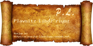 Plavsitz Libériusz névjegykártya